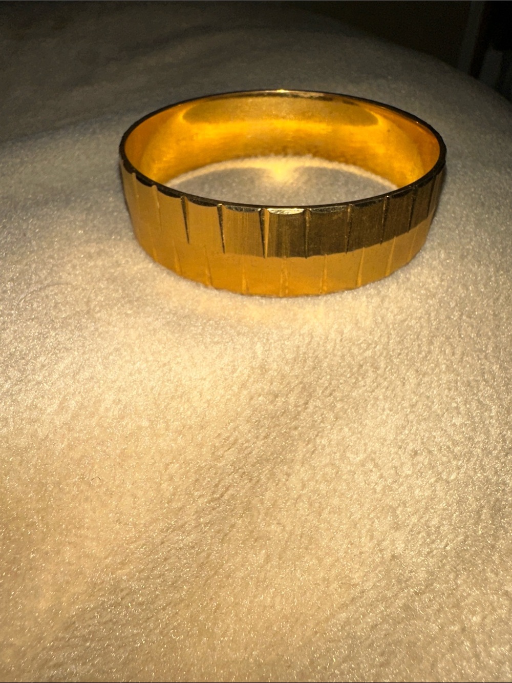 Monet Gold Ribbed Bangle Bracelet - Picture 1 of 4